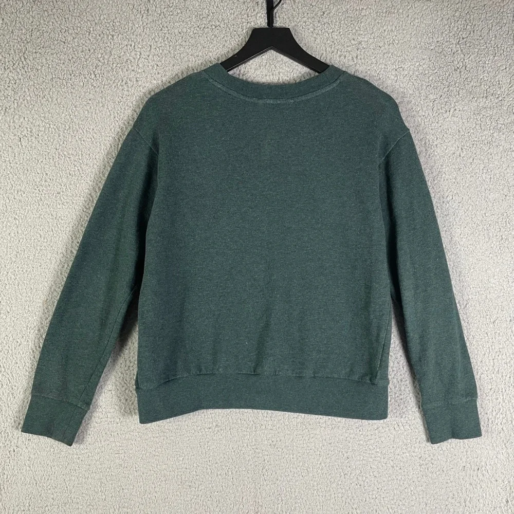 Banana Republic Knock Out‎ Crewneck Sweatshirt Dark Green Women's Small - Picture 6 of 8